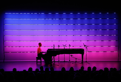 Josh Cohen pink backdrop