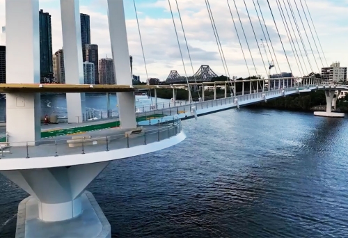 Public viewing platforms on Kangaroo Point Bridge