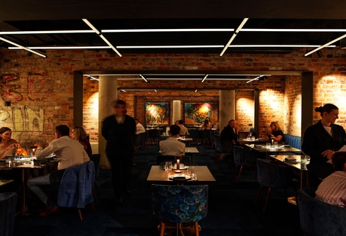 Interior dining at Layla