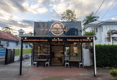 Exterior facade of Luna Pizza Bardon