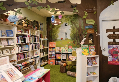 Inside of The Mad Hatters Bookshop Manly with books on shelves