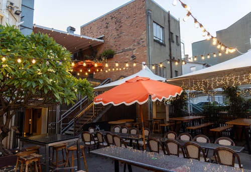 Back beer garden at The Magee Pub & Dining