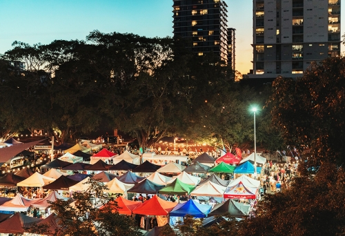 Aerial view of Milton Markets 