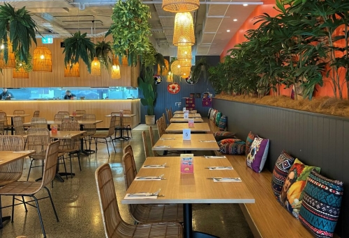 Tables and chairs inside Pepe's Mexican Restaurant restaurant, bar, Wynnum