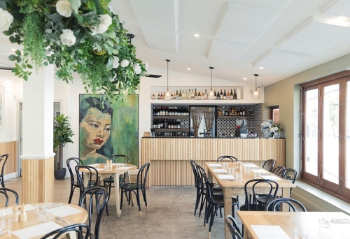 Inside seating at Pawpaw Cafe East Brisbane