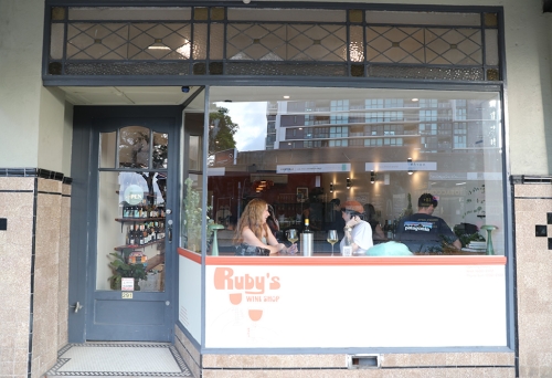 Entry to Ruby's Wine Shop