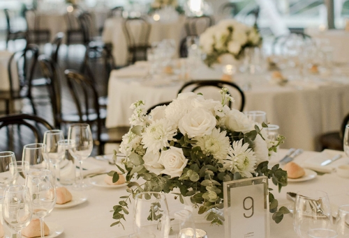 Table setting at GOMA Wedding