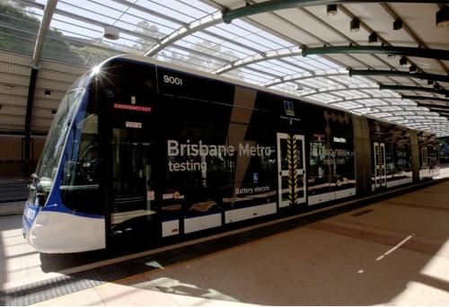 Brisbane Metro at station