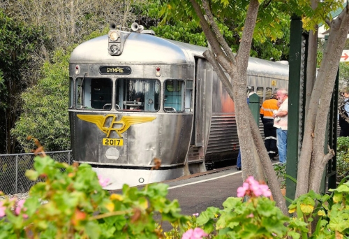 Vintage Silver Bullet Railmotor train
