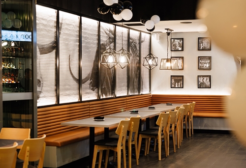 Interior dining area at Restaurant Interior dining room Smokehouse Meat & Co South Bank