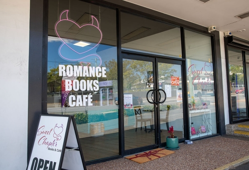 Outside of Sweet Chapter Books & Cafe