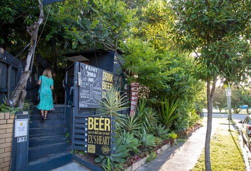 Staircase leading into Front Yard Bar Auchenflower