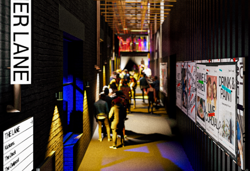 Artist impression of entry to Warner Lane