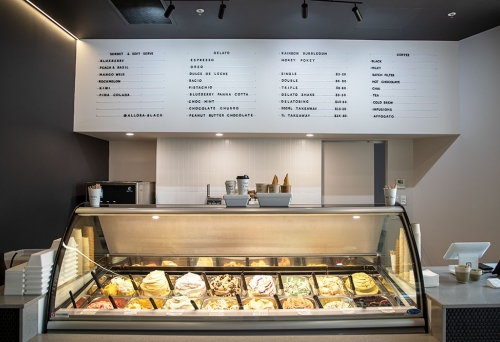 Gelati displayed at Allora Newmarket 