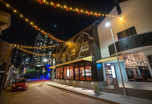 Fish Lane by night