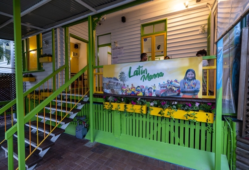 Verandah out front of Latin manna West end