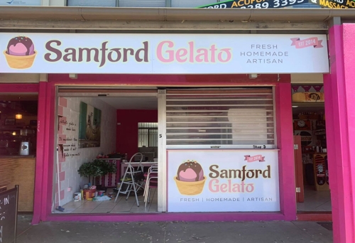 Exterior of Samford Gelato