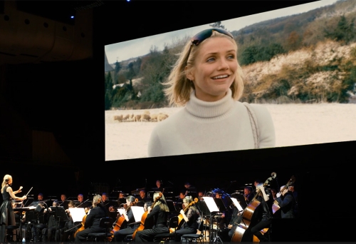 Orchestra with screen