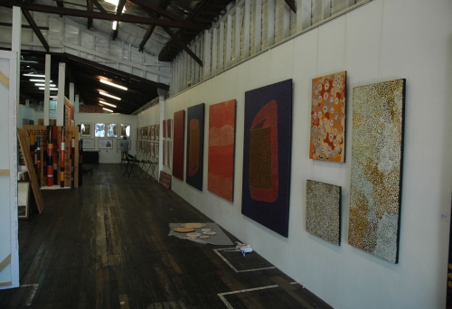 Pianting in warehouse of Fireworks Gallery in Brisbane.