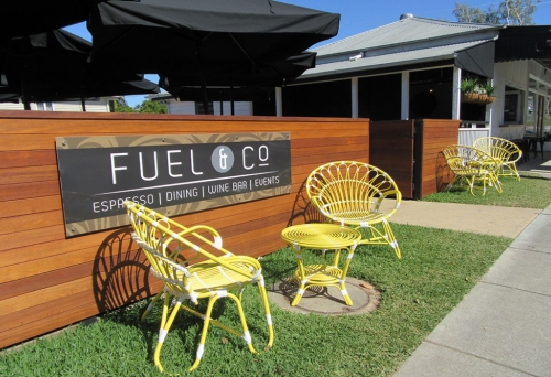 Chairs outside Fuel & Co Nundah