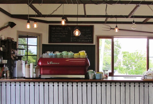 Servery hatch at Hedge Espresso