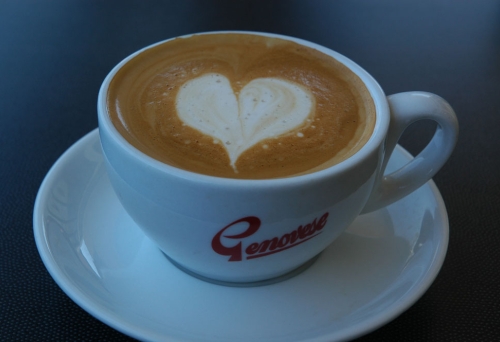 Cup of coffee in Brisbane's Hello Gary Espresso shop in Coorparoo 