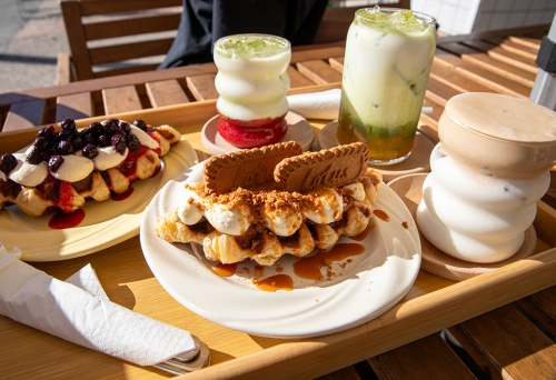 Desserts on table Butter &