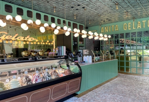 Counter inside Anita Gelato, Brisbane