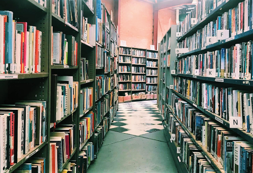 Shelves of books at the Cystic Fibrosis Queensland Bookshop 
