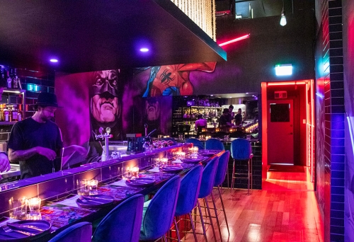 Bar and wll art inside 1st Edition Fortitude valley