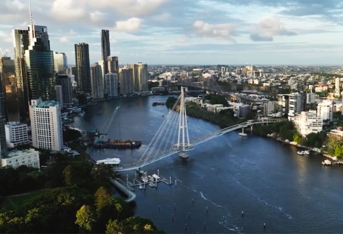 View from the Kangaroo Point City Walk, Brisbane