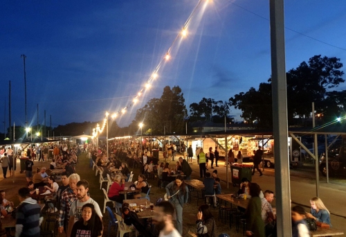 Night scene of Mt Gravatt Street Food
