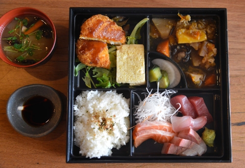 Bento box at Okuman Karaage & Ramen Bar West End