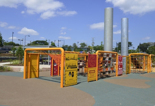 Playground equipmement in Ken Fletcher Park Tennyson Kids Playground