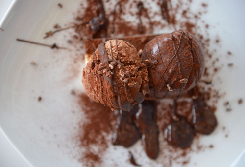 Ice cream on a plate at Lick Ice Cream Graceville