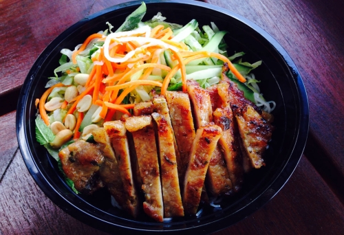 Plate of Vietnamese food at Mrs Luu's Bowen Hills