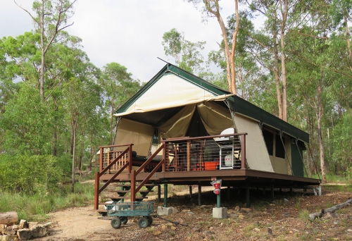 Glamping tent at Murphy's Creek Hideaway Upper Lockyer