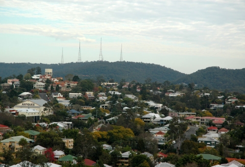 Paddington district views with houses and hills 