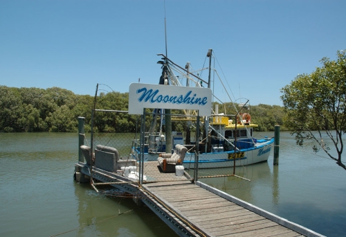 Fishing boat and jetty at Cabbage Creek