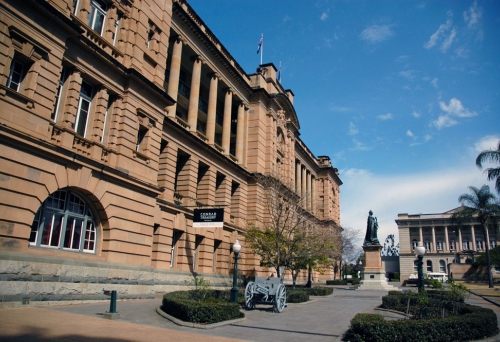 Treasury building and Queens Gardens Brisbane 