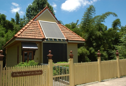 Richard Randall Art Studio cottage and picket fence.