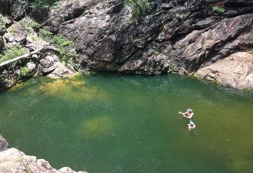 People swimming in Rocky Hole Mt Mee