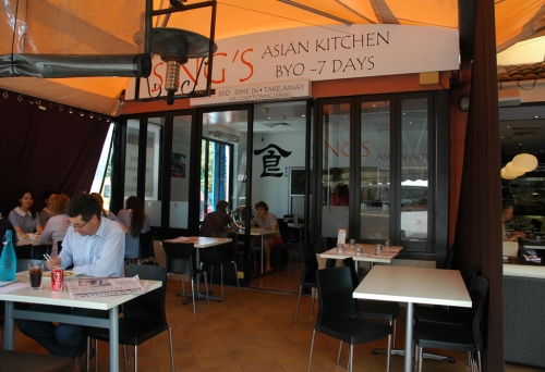 Seating at Sing's Asian Kitchen