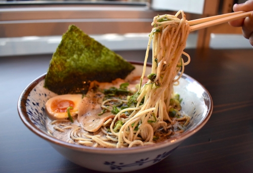 Plate of noodles at Taro’s Ramen