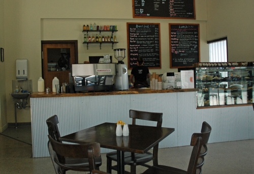 Counter and seating inside The Boiler Room