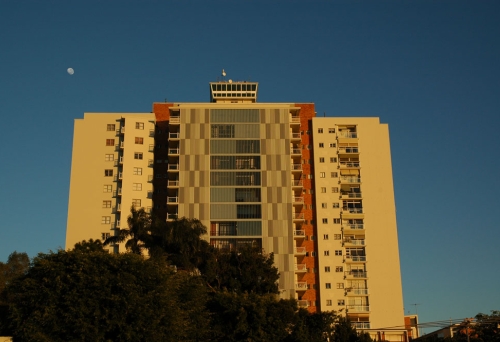 Torbreck building at sunrise.