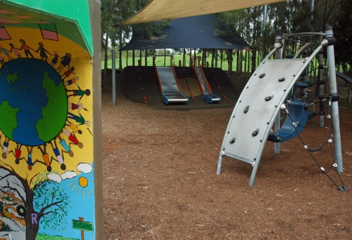 Playground equipment in the Upper Kedron Recreation Ground in Kedron