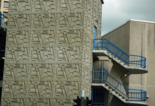 Ornate wall Wickham Terrace Car Park