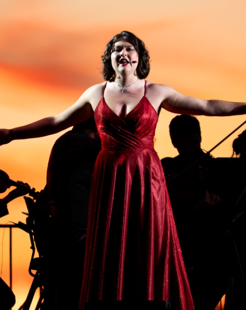 Woman singing