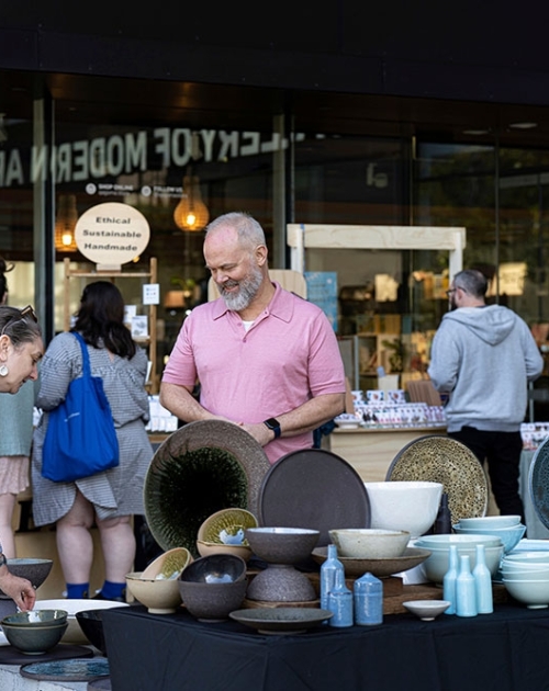 QAGOMA Winter Design Market ceramics stall